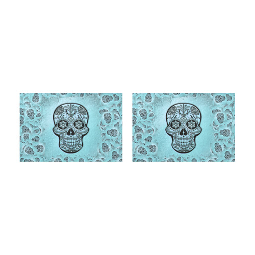 Skull20170238_by_JAMColors Placemat 12’’ x 18’’ (Set of 2)