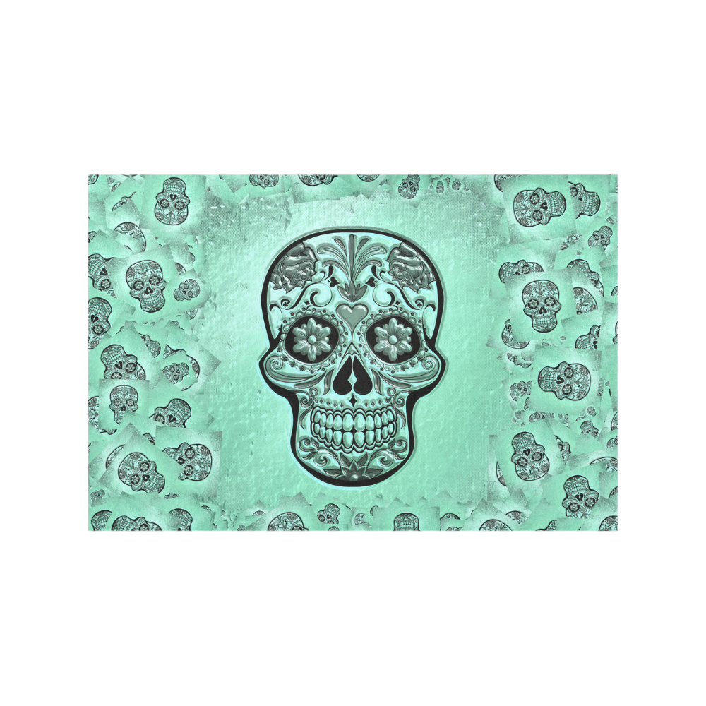 Skull20170237_by_JAMColors Placemat 12’’ x 18’’ (Set of 4)