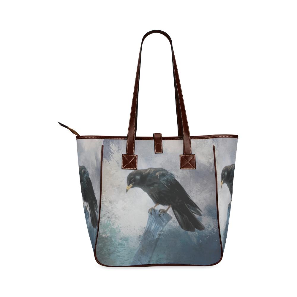 A beautiful painted black crow Classic Tote Bag (Model 1644)