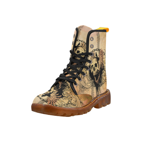 Amazing skull with wings Martin Boots For Women Model 1203H