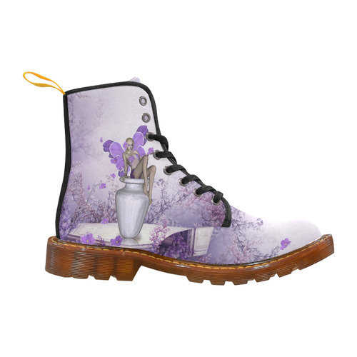 Beautiful fairy with flowers Martin Boots For Men Model 1203H