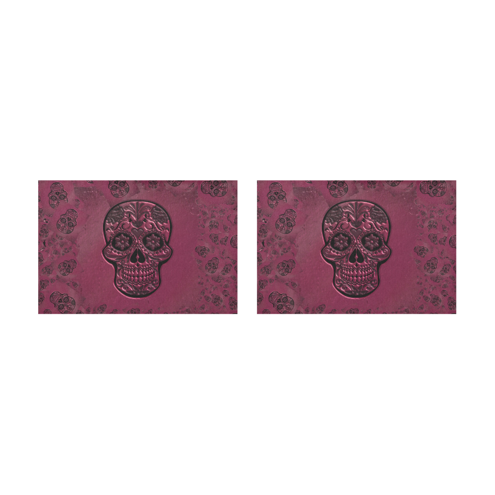 Skull20170230_by_JAMColors Placemat 12’’ x 18’’ (Set of 2)