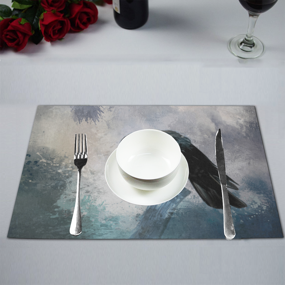 A beautiful painted black crow Placemat 12’’ x 18’’ (Set of 6)