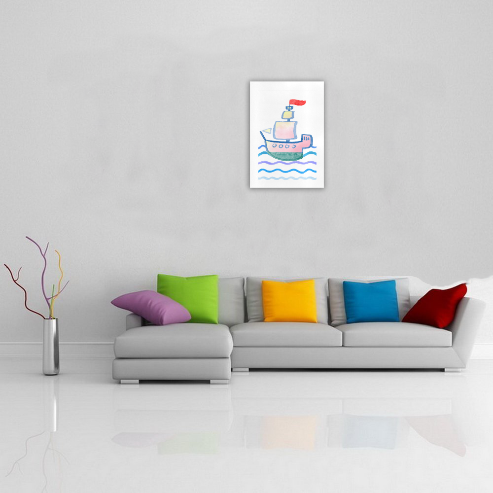 kids boat Art Print 16‘’x23‘’