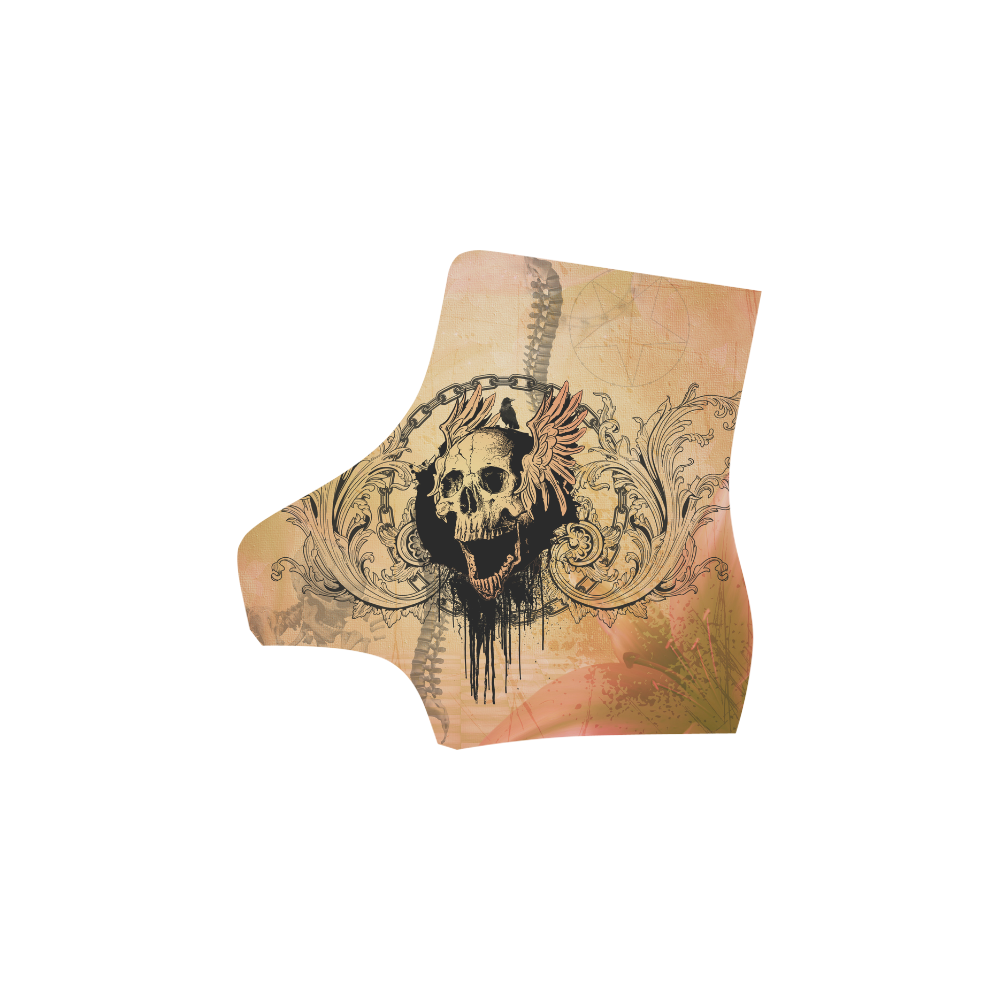 Amazing skull with wings Martin Boots For Women Model 1203H