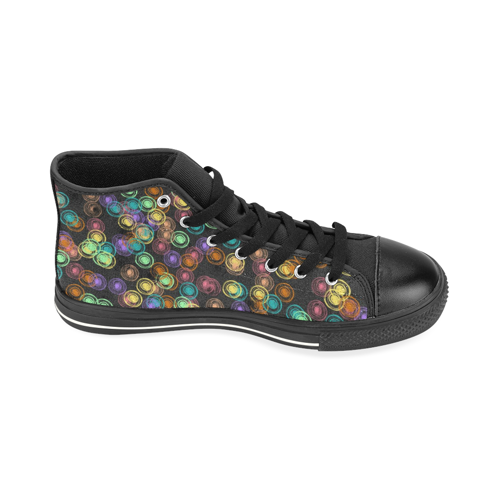 Bubbly A by FeelGood High Top Canvas Women's Shoes/Large Size (Model 017)