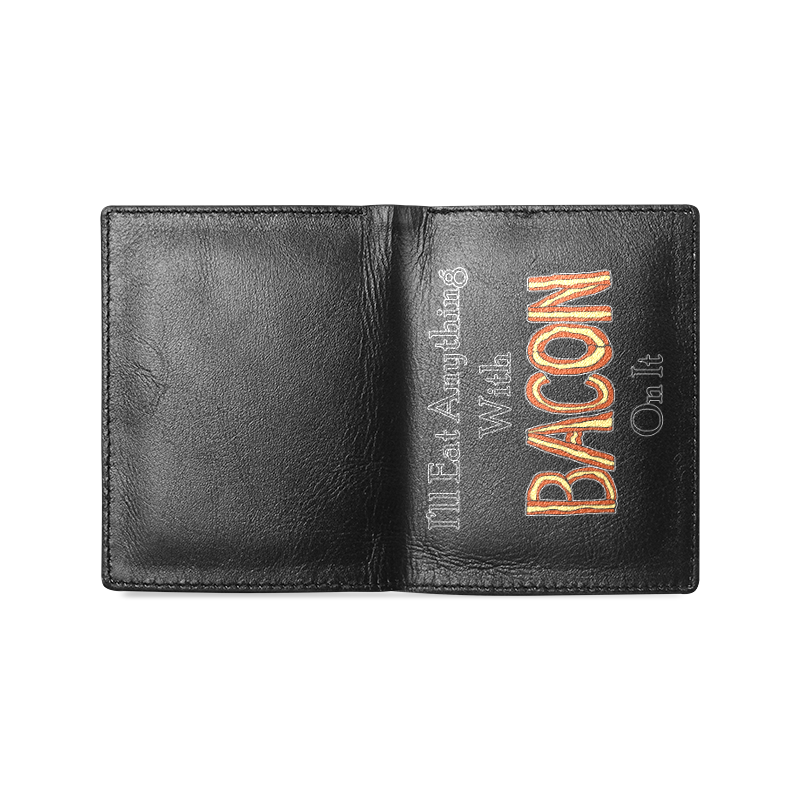 Bacon Men's Leather Wallet (Model 1612)