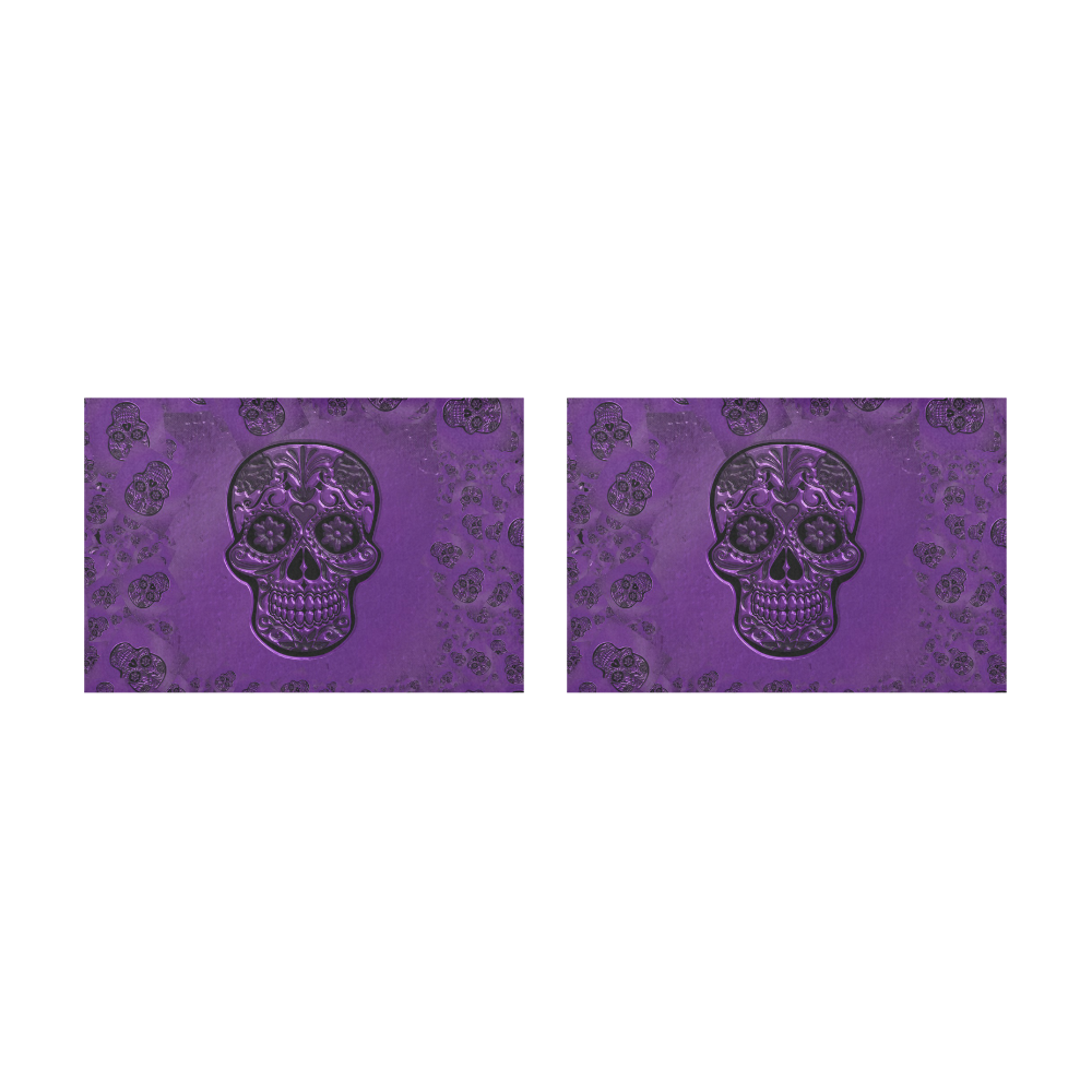 Skull20170228_by_JAMColors Placemat 12’’ x 18’’ (Set of 2)
