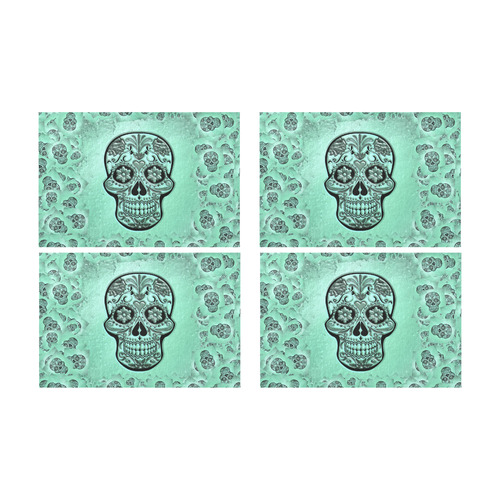 Skull20170237_by_JAMColors Placemat 12’’ x 18’’ (Set of 4)