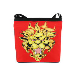Golden Lion Red Crossbody Bags (Model 1613)