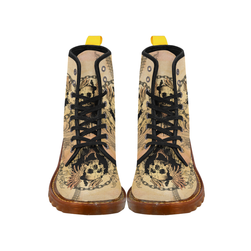 Amazing skull with wings Martin Boots For Men Model 1203H