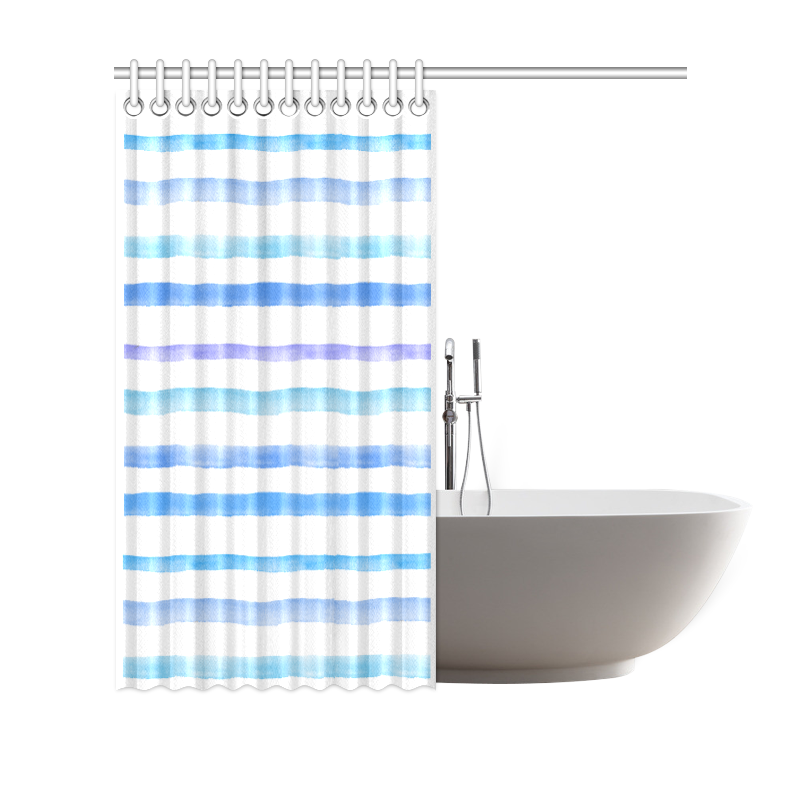 stripes nautical Shower Curtain 69"x70"