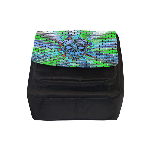 skull on bricks B by JamColors Crossbody Nylon Bags (Model 1633)