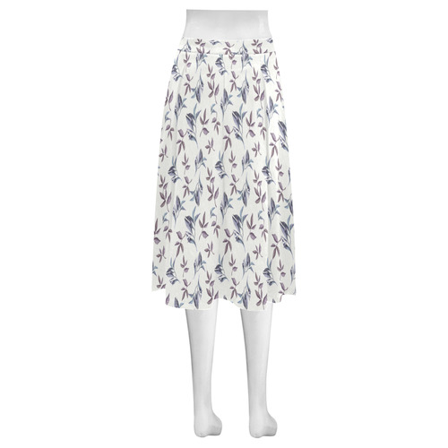 Wildflowers III Mnemosyne Women's Crepe Skirt (Model D16)