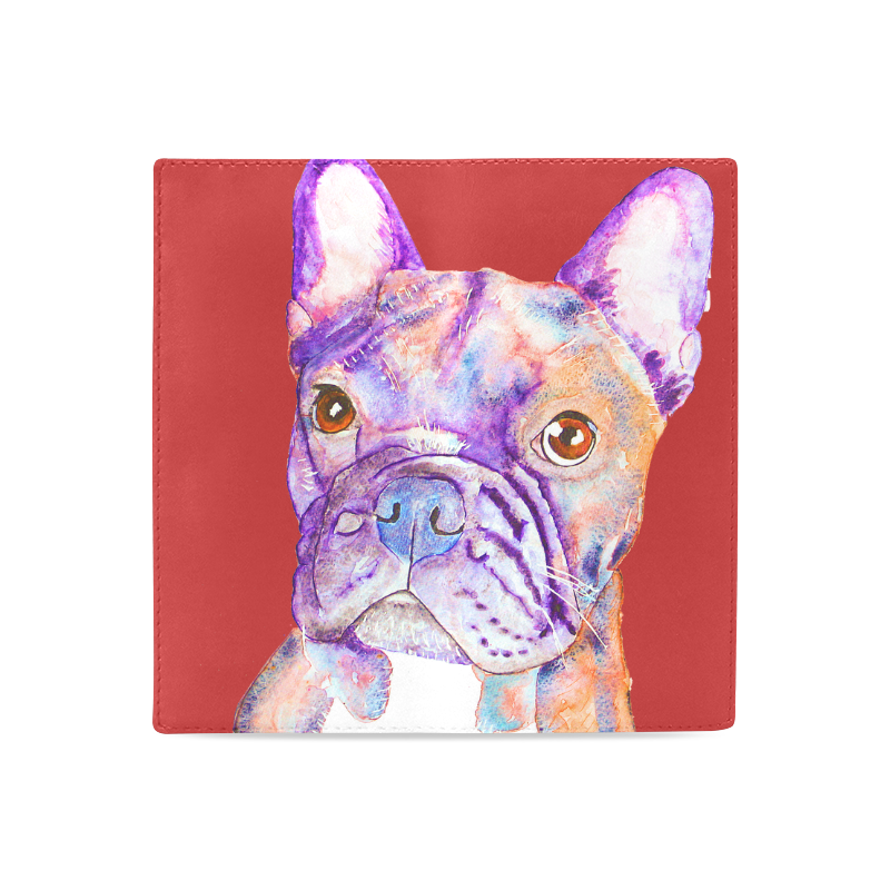 What do you mean no? Red women's french bulldog leather wallet Women's Leather Wallet (Model 1611)