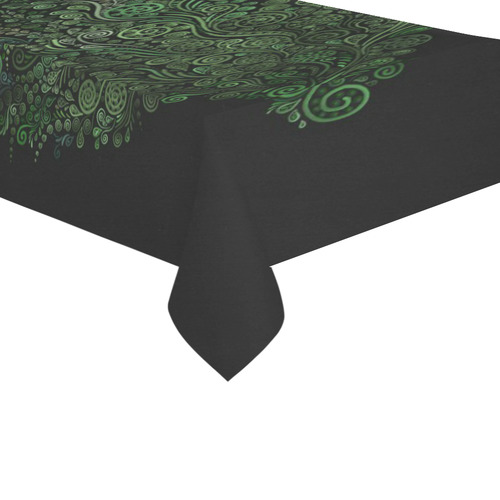 3D Psychedelic Abstract Fantasy Tree Greenery Cotton Linen Tablecloth 60"x 104"