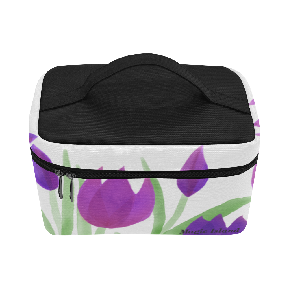 Purple Tulips. Inspired by the Magic Island of Gotland. Cosmetic Bag/Large (Model 1658)