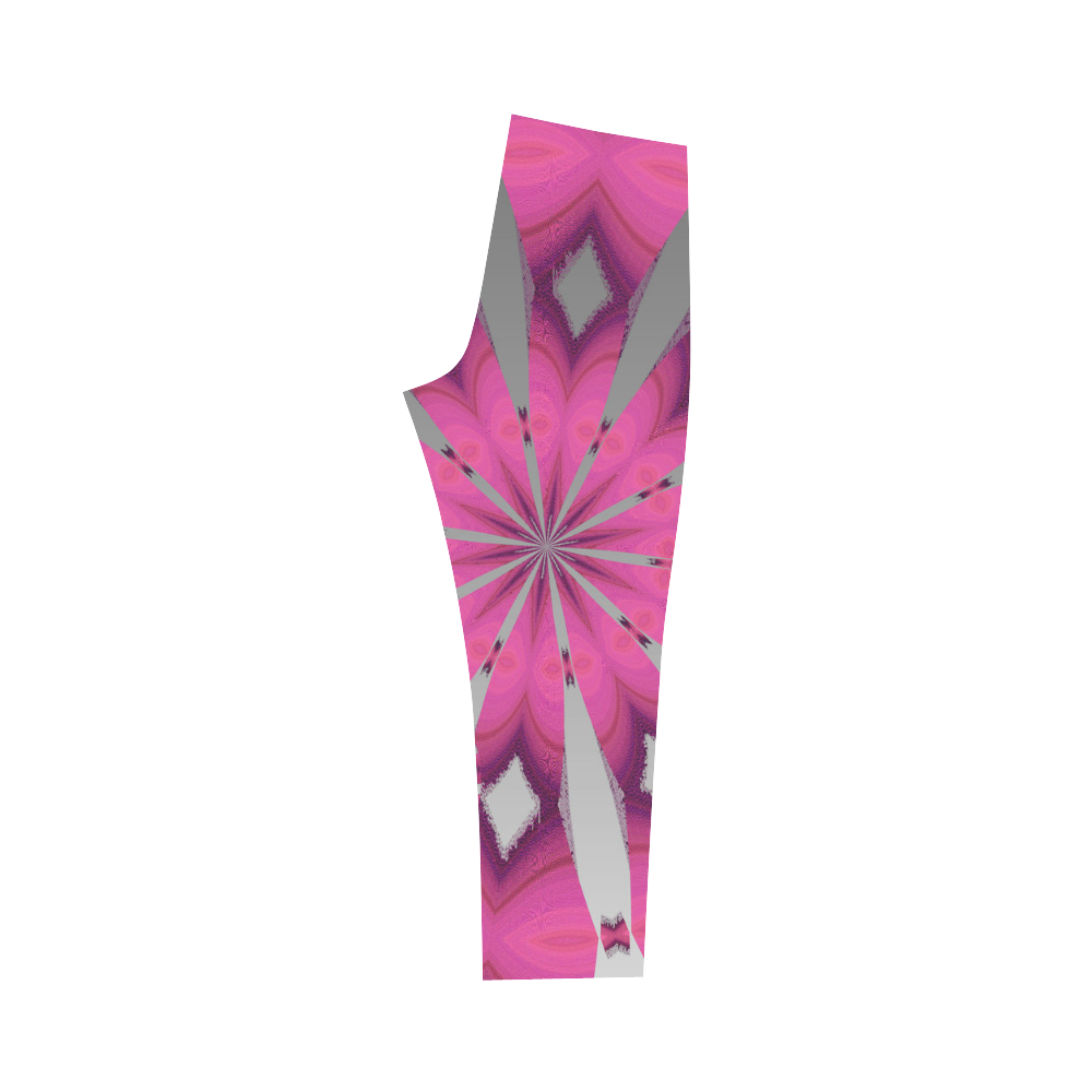Pink Ink Diamonds Capri Legging (Model L02) | ID: D1345610