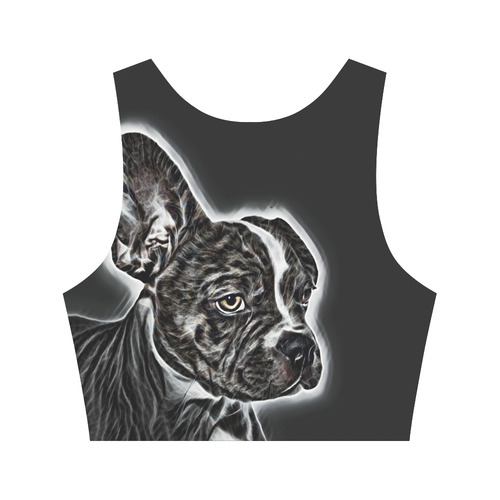 Lovely Buddy Black and White Women's Crop Top (Model T42)