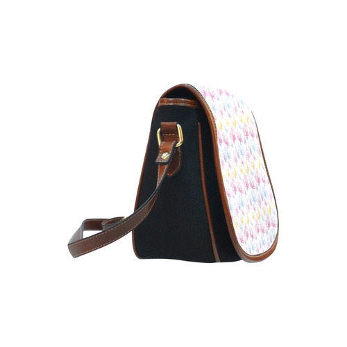 Pretty Colorful Butterflies Saddle Bag/Small (Model 1649)(Flap Customization)