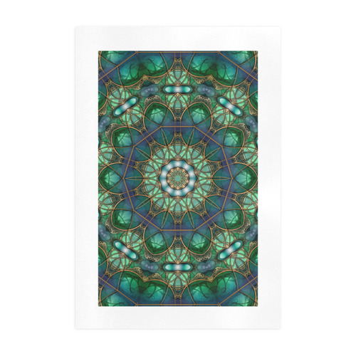 Emerald Kaleidoscope Art Print 19‘’x28‘’