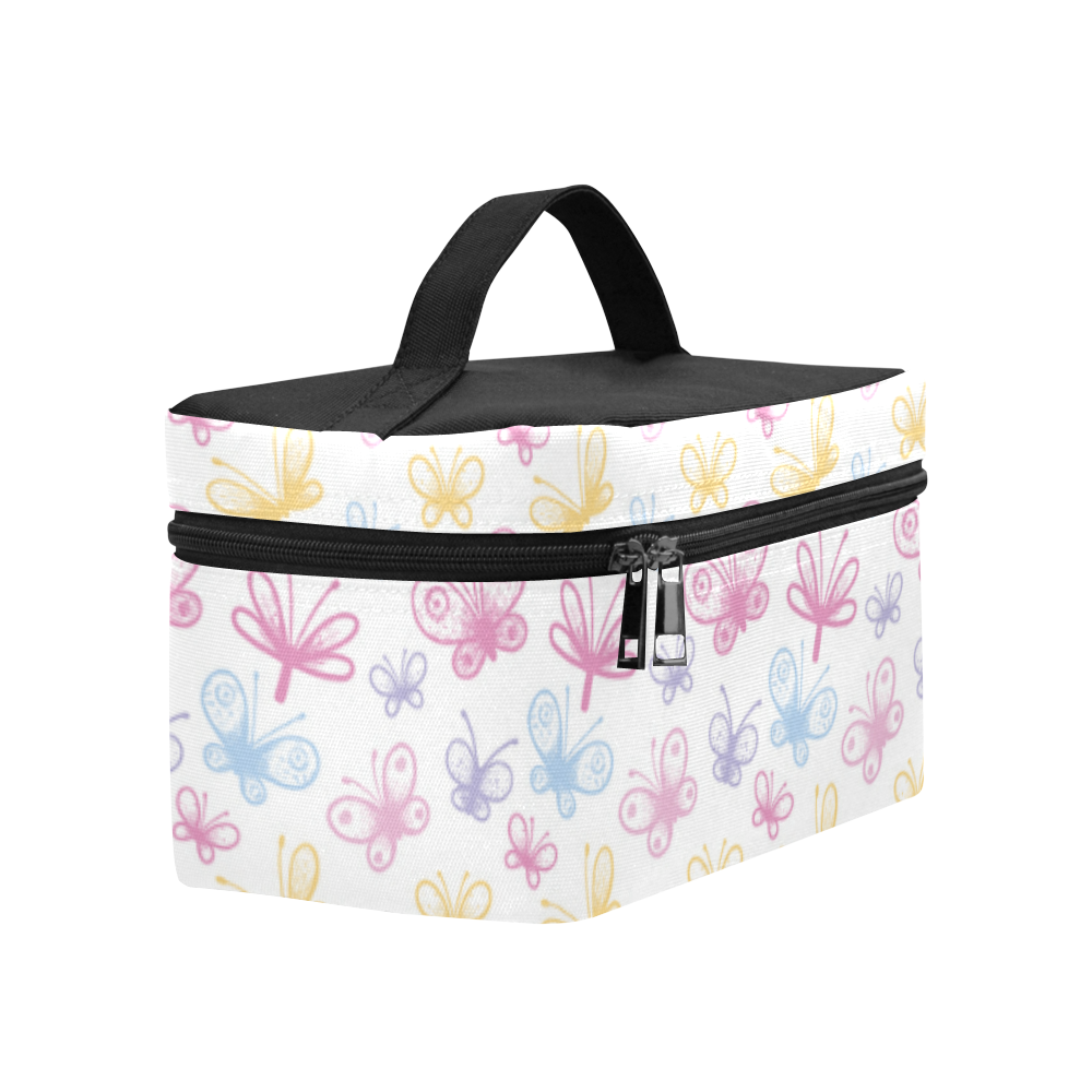 Pretty Colorful Butterflies Cosmetic Bag/Large (Model 1658)