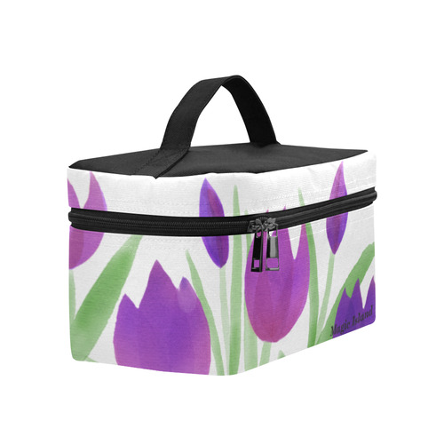 Purple Tulips. Inspired by the Magic Island of Gotland. Cosmetic Bag/Large (Model 1658)