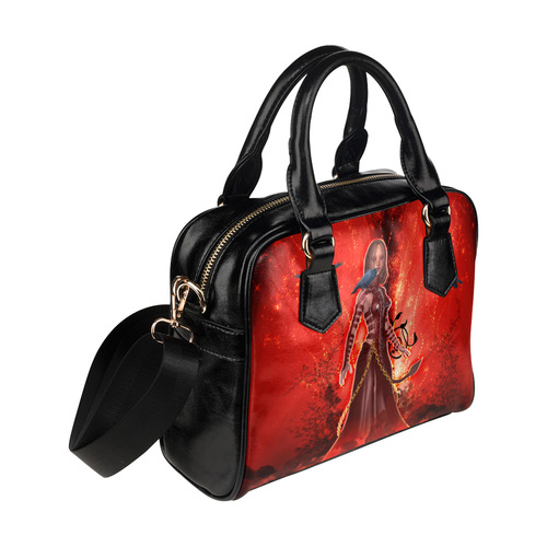 The dark side with fairy and crow Shoulder Handbag (Model 1634)