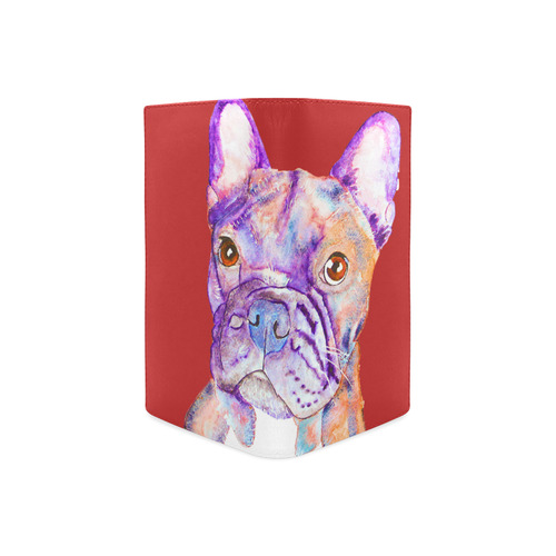 What do you mean no? Red women's french bulldog leather wallet Women's Leather Wallet (Model 1611)