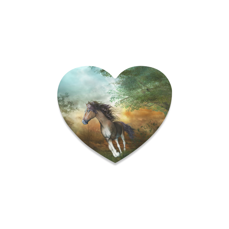 Wonderful running horse Heart Coaster