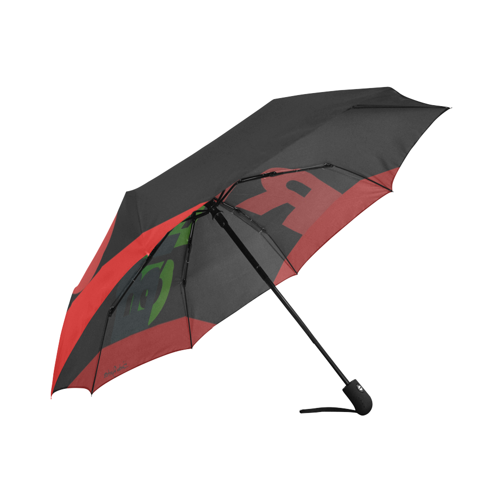 Red Black and green Auto-Foldable Umbrella (Model U04)