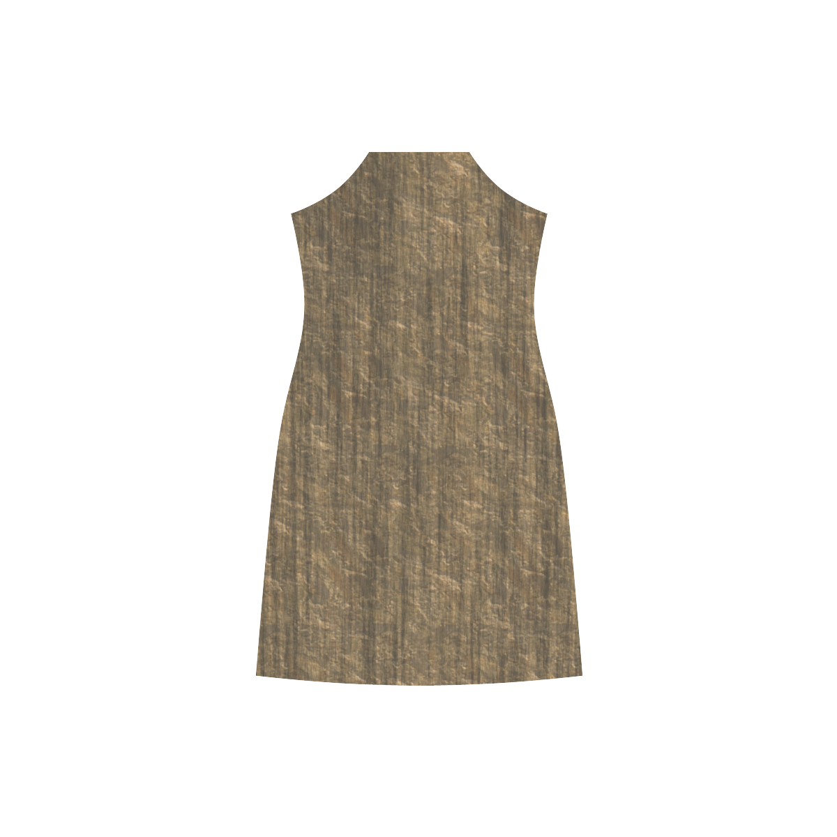 Antique Gold Texture Steampunk Style V-Neck Open Fork Long Dress(Model D18)