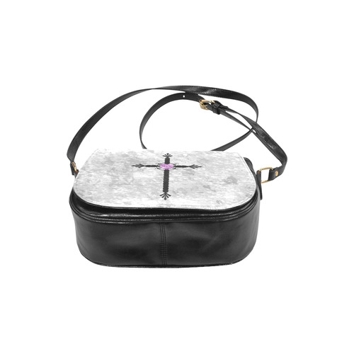 Jeweled Cross Pastel Goth Art Classic Saddle Bag/Large (Model 1648)