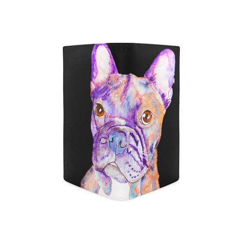 What do you mean no? Black women's french bulldog leather wallet Women's Leather Wallet (Model 1611)