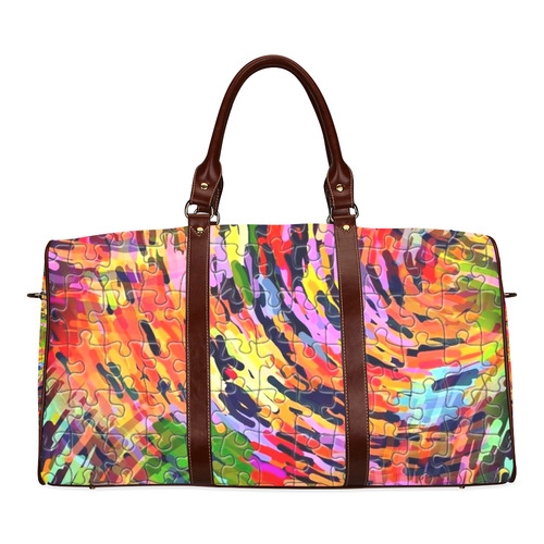 Colorful  Chaos Puzzle by Popart Lover Waterproof Travel Bag/Small (Model 1639)