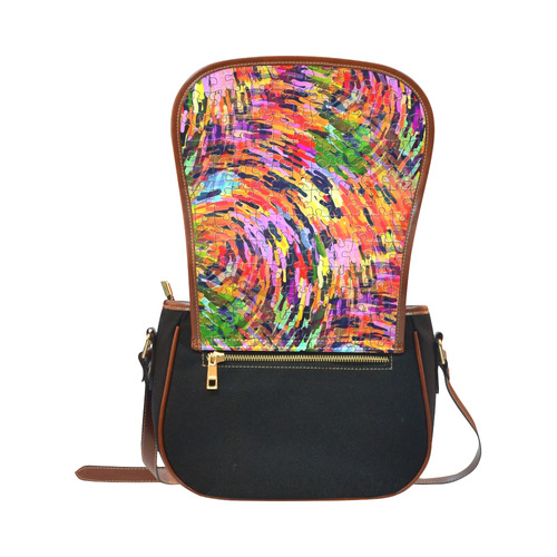 Colorful Chaos Puzzle by Popart Lover Saddle Bag/Small (Model 1649)(Flap Customization)