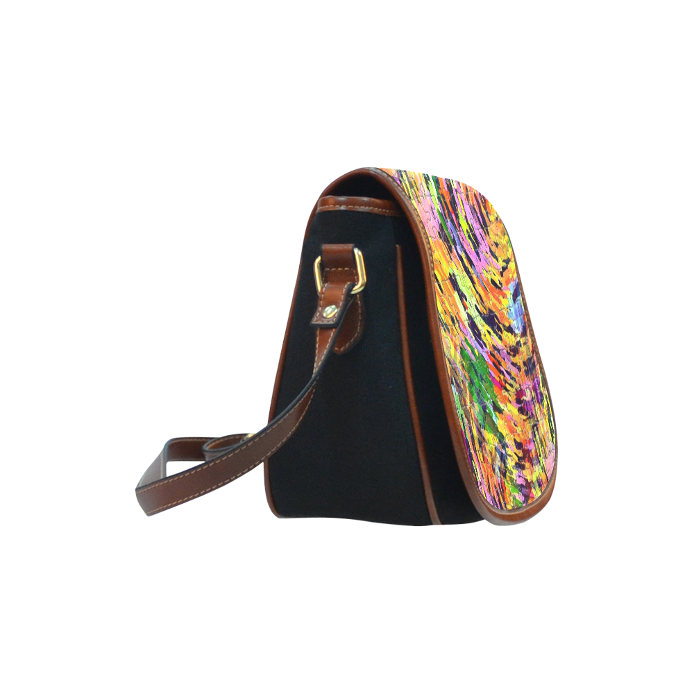 Chaos Puzzle by Popart Lover Saddle Bag/Small (Model 1649)(Flap Customization)