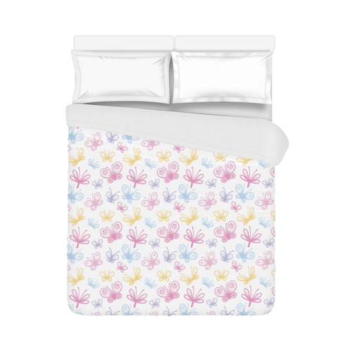 Pretty Colorful Butterflies Duvet Cover 86"x70" ( All-over-print)