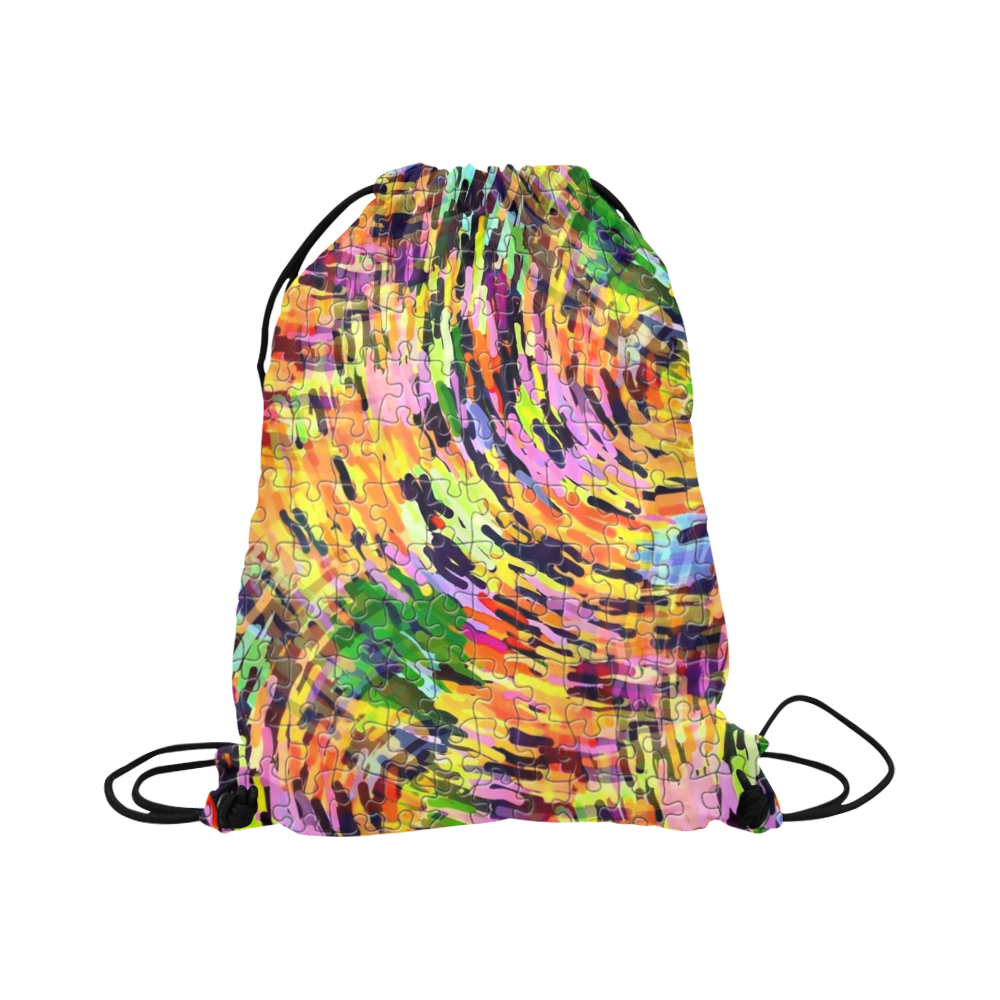 Chaos Puzzle by Popart Lover Large Drawstring Bag Model 1604 (Twin Sides)  16.5"(W) * 19.3"(H)