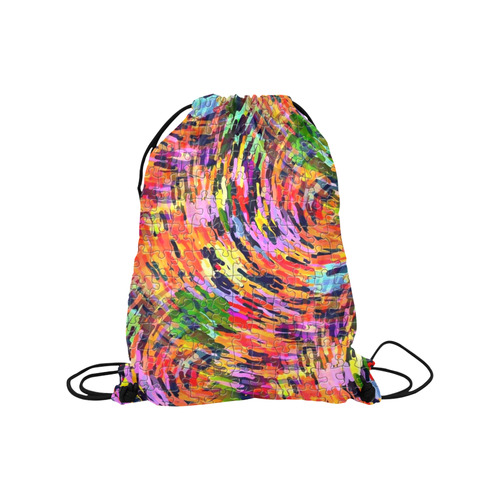 Colorful Chaos Puzzle by Popart Lover Medium Drawstring Bag Model 1604 (Twin Sides) 13.8"(W) * 18.1"(H)