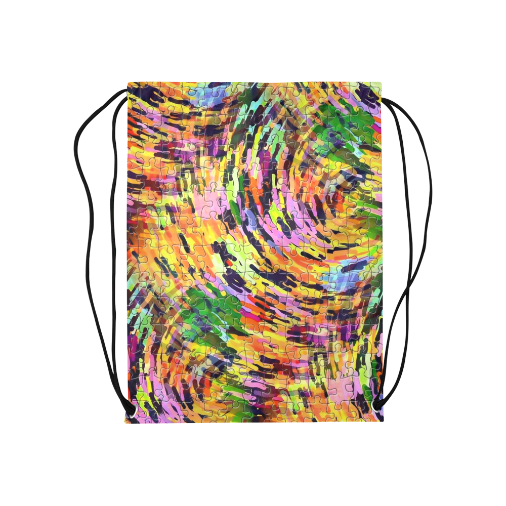Chaos Puzzle by Popart Lover Medium Drawstring Bag Model 1604 (Twin Sides) 13.8"(W) * 18.1"(H)