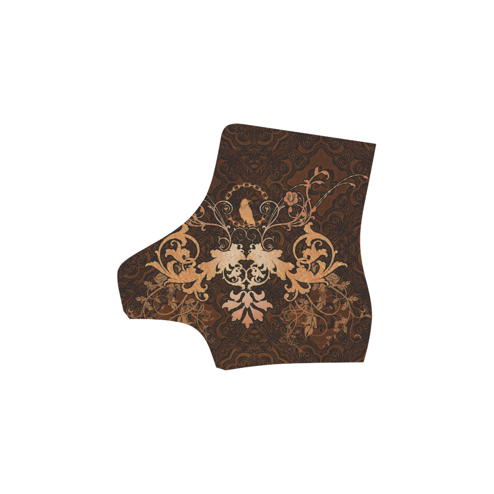 Floral design with crow Martin Boots For Women Model 1203H