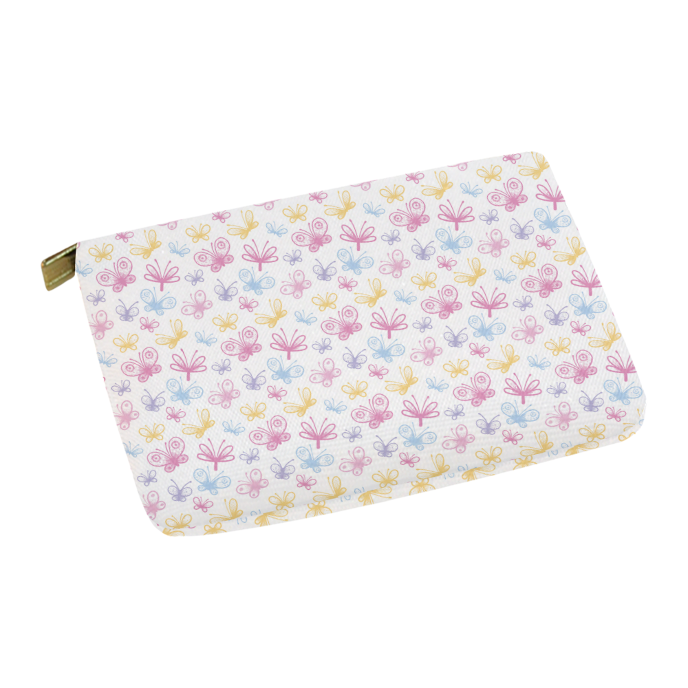 Pretty Colorful Butterflies Carry-All Pouch 12.5''x8.5''