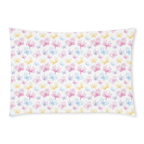 Pretty Colorful Butterflies Custom Rectangle Pillow Case 20x30 (One Side)