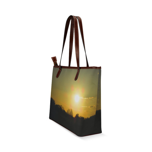 Golden sunset Shoulder Tote Bag (Model 1646)