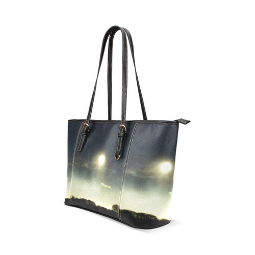 Sunset Leather Tote Bag/Small (Model 1640)