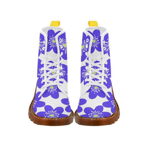 Blue Anemone Hepatica. Inspired by the Magic Island of Gotland. Martin Boots For Women Model 1203H