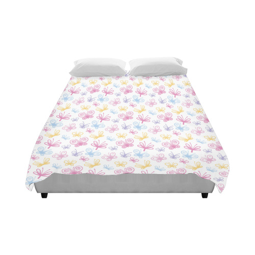 Pretty Colorful Butterflies Duvet Cover 86"x70" ( All-over-print)