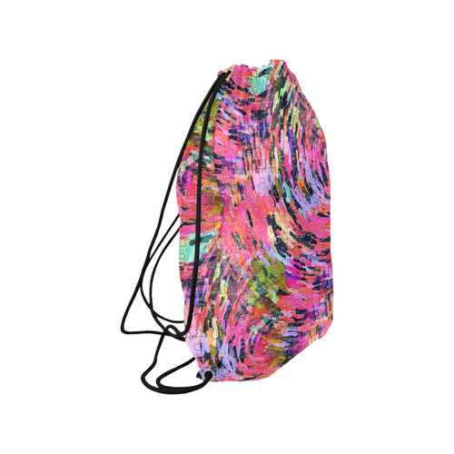 Pink Chaos Puzzle by Popart Lover Small Drawstring Bag Model 1604 (Twin Sides) 11"(W) * 17.7"(H)