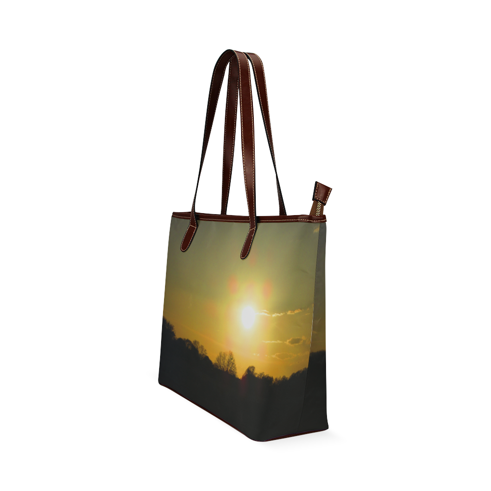 Golden sunset Shoulder Tote Bag (Model 1646)